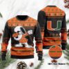 Miami Hurricanes Snoopy Dabbing Holiday Party Ugly Christmas Sweater