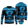 Miami Marlins Football Team Logo Custom Name Personalized Ugly Christmas Sweater