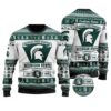 Michigan State Spartans Football Team Logo Personalized Ugly Christmas Sweater