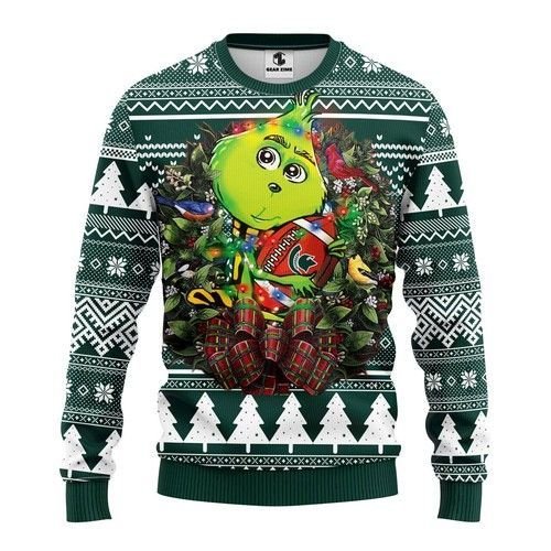 Michigan State Spartans Grinch Hug Ugly Christmas Sweater Michigan State Spartans Grinch Hug Ugly Christmas Sweater