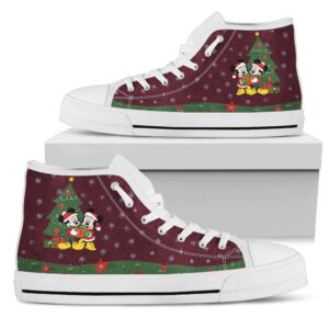 Mickey And Minnie Christmas High Top Shoes