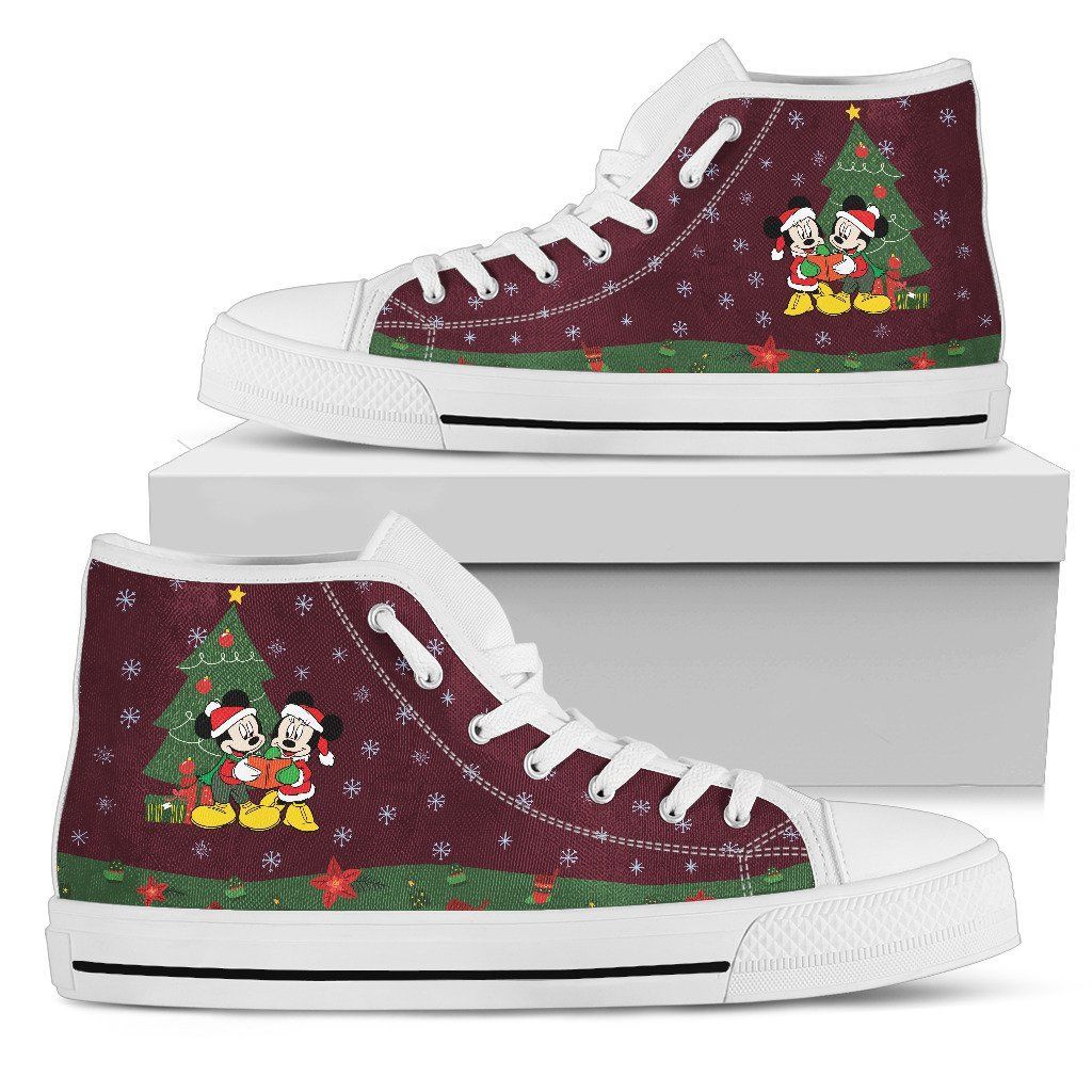 Mickey And Minnie Christmas High Top Shoes Mickey And Minnie Christmas High Top Shoes