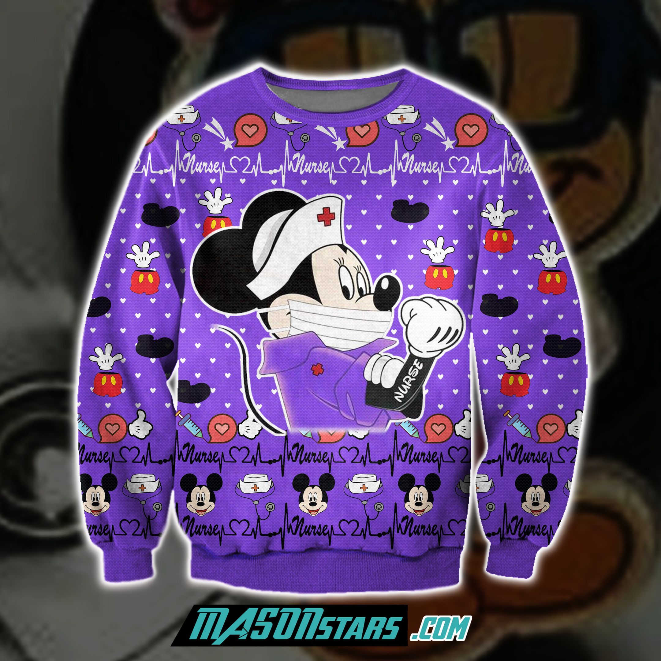 Mickey Nurse For Unisex Ugly Christmas Sweater Mickey Nurse For Unisex Ugly Christmas Sweater