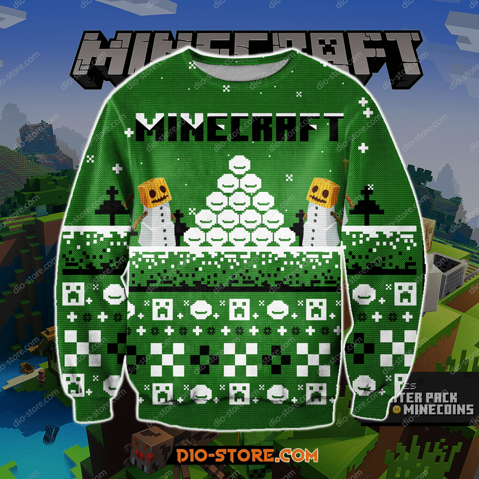 Minecraft Game Knitting Pattern For Unisex Ugly Christmas Sweater Minecraft Game Knitting Pattern For Unisex Ugly Christmas Sweater