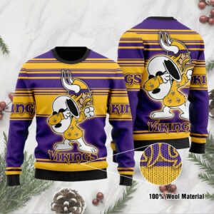 Minnesota Vikings D Full Printed Sweater Shirt For Football Fan NFL Jersey Ugly Christmas Sweater