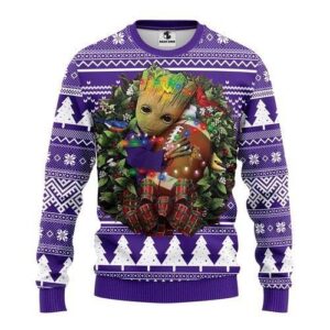Minnesota Vikings Groot Hug For Unisex Ugly Christmas Sweater