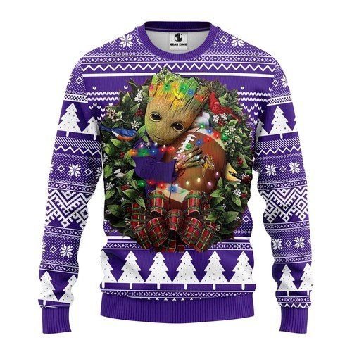 Minnesota Vikings Groot Hug For Unisex Ugly Christmas Sweater Minnesota Vikings Groot Hug For Unisex Ugly Christmas Sweater