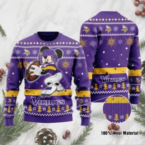 Minnesota Vikings Mickey Mouse Funny Ugly Christmas Sweater