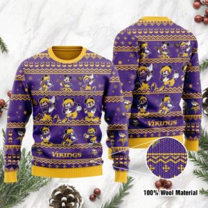 Minnesota Vikings Mickey Mouse Holiday Party Ugly Christmas Sweater