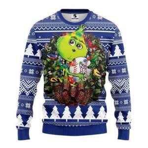 Mlb Atlanta Braves Grinch Hug Ugly Christmas Sweater