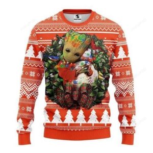 Mlb Baltimore Orioles Groot Ugly Christmas Sweater