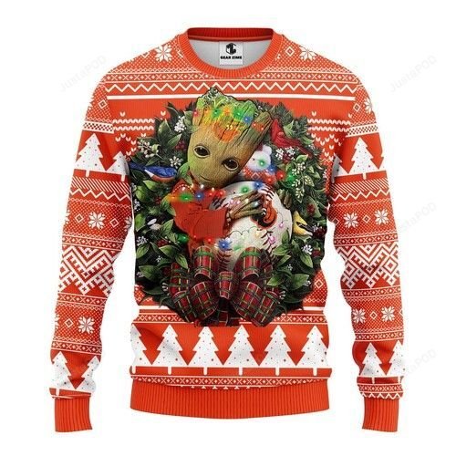 Mlb Baltimore Orioles Groot Ugly Christmas Sweater Mlb Baltimore Orioles Groot Ugly Christmas Sweater