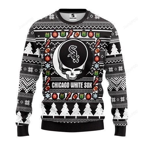 Mlb Chicago White Sox Grateful Dead Ugly Christmas Sweater Mlb Chicago White Sox Grateful Dead Ugly Christmas Sweater