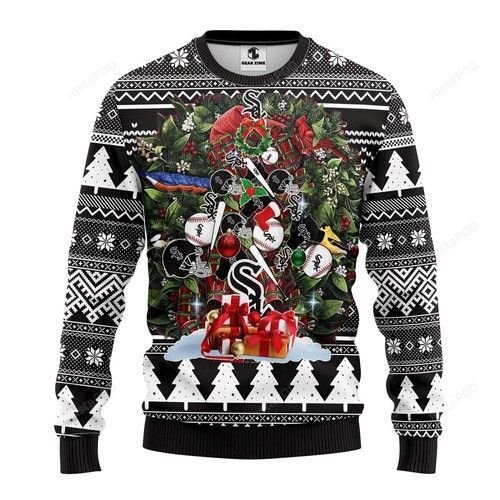 Mlb Chicago White Sox Tree Christmas Ugly Christmas Sweater Mlb Chicago White Sox Tree Christmas Ugly Christmas Sweater