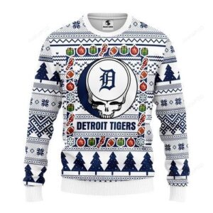 Mlb Detroit Tigers Grateful Dead Ugly Christmas Sweater