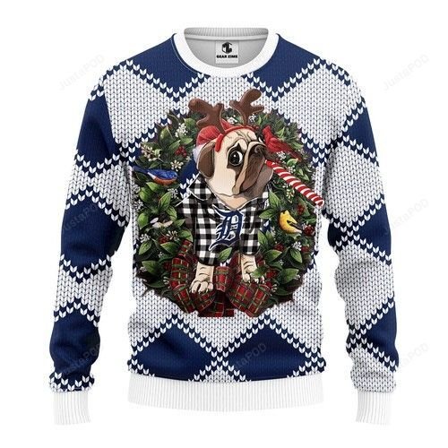 Mlb Detroit Tigers Pug Dog Ugly Christmas Sweater Mlb Detroit Tigers Pug Dog Ugly Christmas Sweater