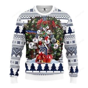 Mlb Detroit Tigers Tree Christmas Ugly Christmas Sweater