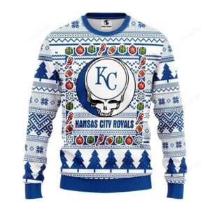 Mlb Kansas City Royals Grateful Dead Ugly Christmas Sweater