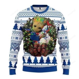 Mlb Kansas City Royals Groot Hug Ugly Christmas Sweater