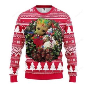 Mlb Los Angeles Angels Groot Hug Ugly Christmas Sweater