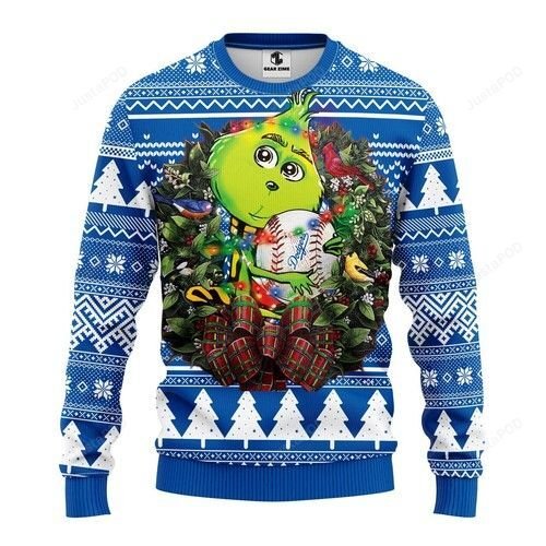 Mlb Los Angeles Dodgers Grinch Hug Ugly Christmas Sweater Mlb Los Angeles Dodgers Grinch Hug Ugly Christmas Sweater
