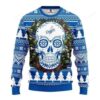 Mlb Los Angeles Dodgers Skull Flower Ugly Christmas Sweater