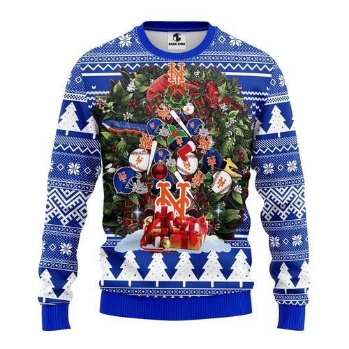 Mlb New York Mets Tree Christmas Ugly Christmas Sweater Mlb New York Mets Tree Christmas Ugly Christmas Sweater