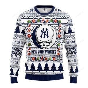 Mlb New York Yankees Grateful Dead Ugly Christmas Sweater