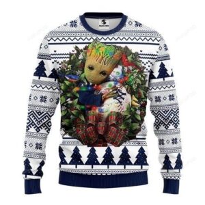 Mlb New York Yankees Groot Hug Ugly Christmas Sweater
