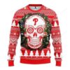Mlb Philadelphia Phillies Skull Ugly Christmas Sweater