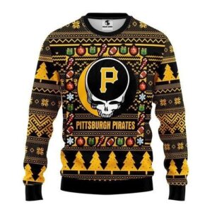 Mlb Pittsburgh Pirates Grateful Dead Ugly Christmas Sweater