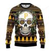 Mlb Pittsburgh Pirates Skull Flower Ugly Christmas Sweater