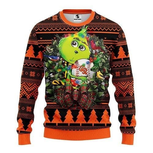 Mlb San Francisco Giants Grinch Hug Ugly Christmas Sweater Mlb San Francisco Giants Grinch Hug Ugly Christmas Sweater