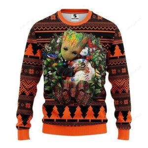 Mlb San Francisco Giants Groot Hug Ugly Christmas Sweater