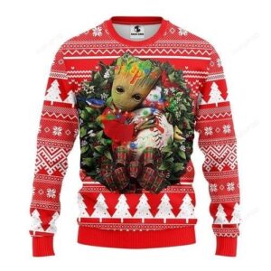 Mlb San Francisco Giants Skull Flower Ugly Christmas Sweater
