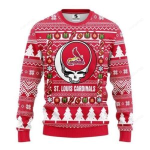 Mlb St. Louis Cardinals Grateful Dead Ugly Christmas Sweater