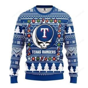 Mlb Texas Rangers Grateful Dead Ugly Christmas Sweater