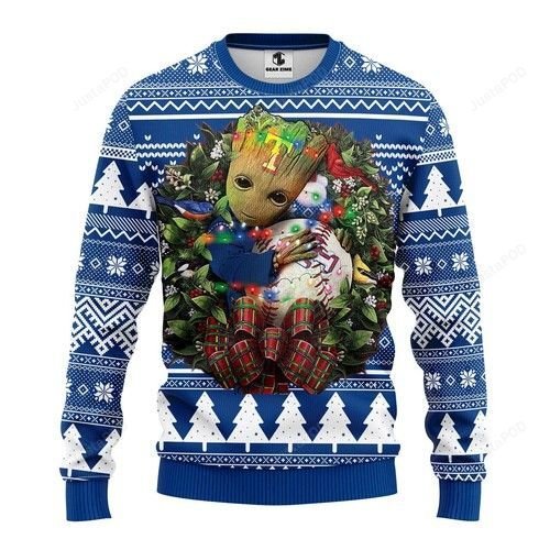 Mlb Texas Rangers Groot Hug Ugly Christmas Sweater Mlb Texas Rangers Groot Hug Ugly Christmas Sweater
