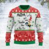 Mom Life Got Me Feelin Like Hei Hei Rooster Ugly Christmas Sweater