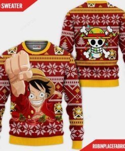Monkey Luffy One Piece Ugly Christmas Sweater