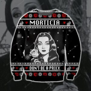 Morticia Dont Be A Prick Knitting Pattern For Unisex Ugly Christmas Sweater