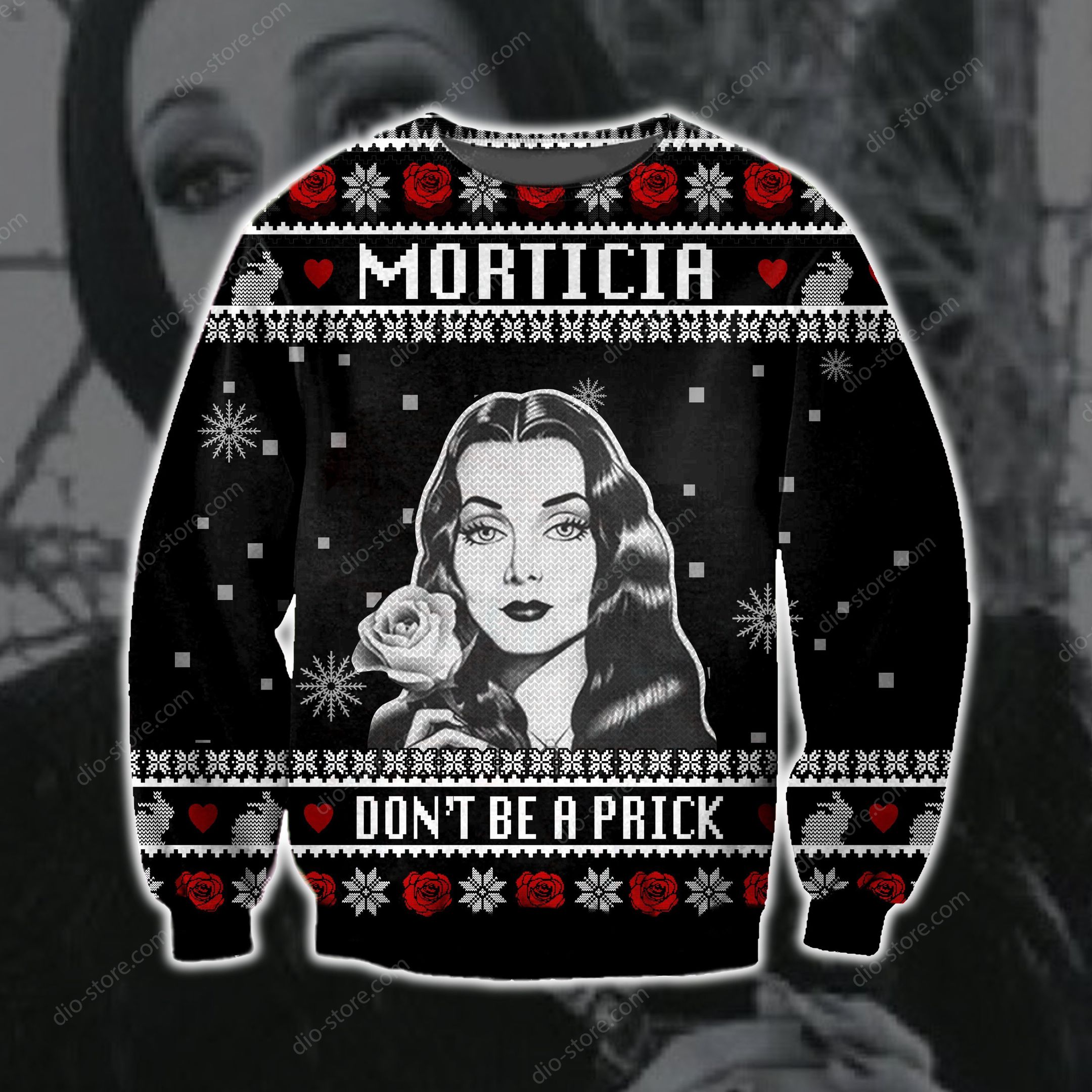 Morticia Dont Be A Prick Knitting Pattern For Unisex Ugly Christmas Sweater Morticia Dont Be A Prick Knitting Pattern For Unisex Ugly Christmas Sweater