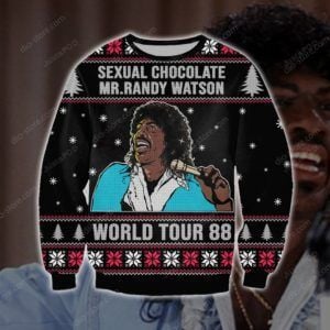 Mr. Randy Watson Knitting Ugly Christmas Sweater