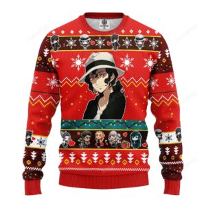 Muzan Kibutsuji Christmas Demon Slayer Anime Ugly Christmas Sweater Red