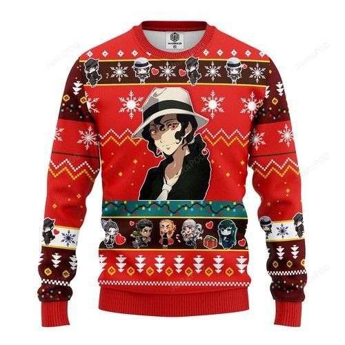 Muzan Kibutsuji Christmas Demon Slayer Ugly Christmas Sweater Muzan Kibutsuji Christmas Demon Slayer Ugly Christmas Sweater