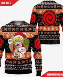 Naruto Badge Uzumaki Clan Ugly Christmas Sweater
