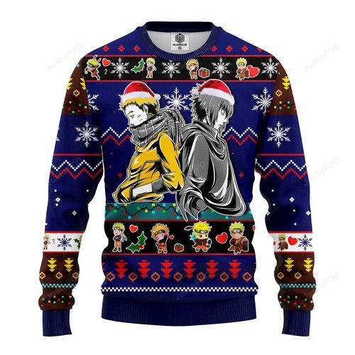 Naruto Sasuke Ugly Christmas Sweater Naruto Sasuke Ugly Christmas Sweater