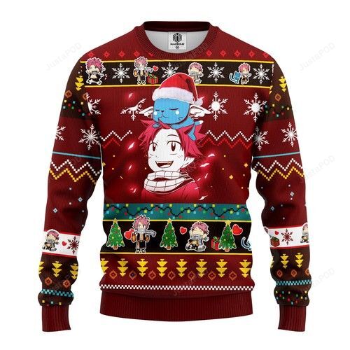 Natsu Fairy Tail Anime Christmas For Anime Lovers Ugly Christmas Sweater Natsu Fairy Tail Anime Christmas For Anime Lovers Ugly Christmas Sweater