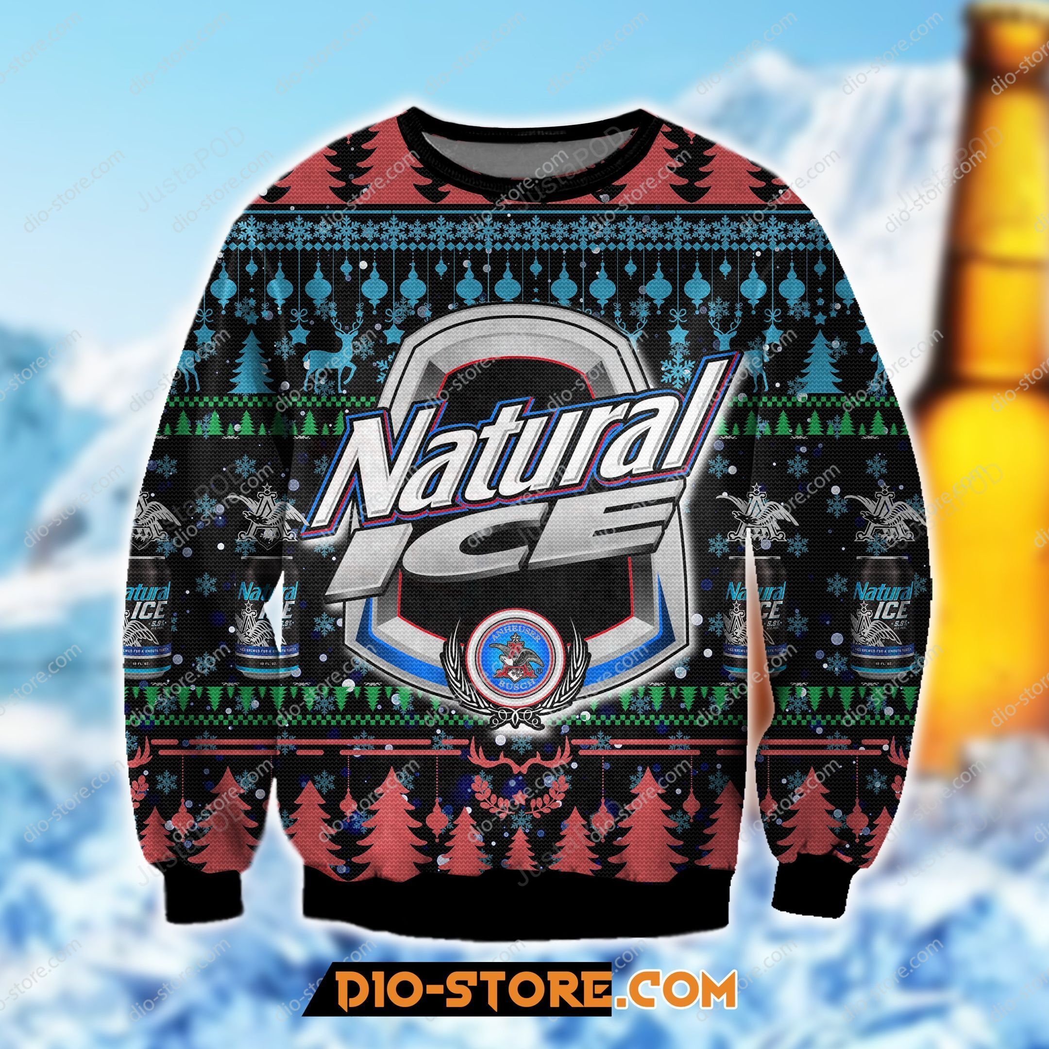 Natural Ice Beer Knitting Pattern Ugly Christmas Sweater Natural Ice Beer Knitting Pattern Ugly Christmas Sweater