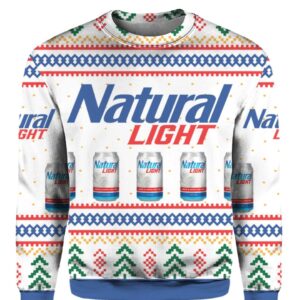 Natural Light Can Beer Ugly Christmas Sweater